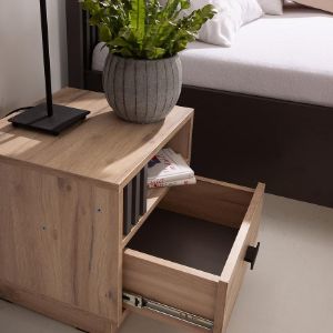 Obrazek Szafka nocna Allmo AL20 dąb estana jasny/antracyt