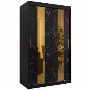 Obrazek Szafa Platinum Pole 120 czarny marmur/czarny 