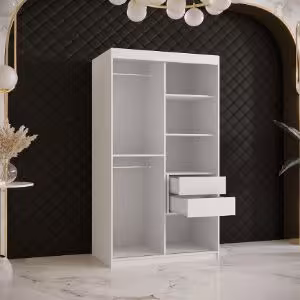 Obrazek Szafa Platinum T1 100 biały marmur/biały 