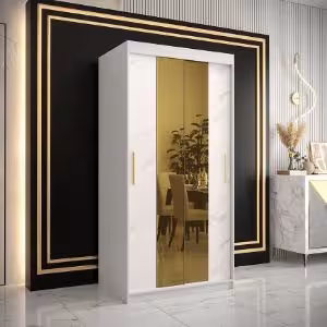 Obrazek Szafa Platinum T1 100 biały marmur/biały 