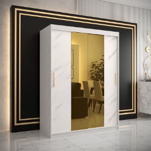 Obrazek Szafa Platinum T1 150 biały marmur/biały 