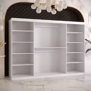 Obrazek Szafa Platinum T1 250 biały marmur/biały 