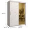 Obrazek Szafa Platinum T2 150 biały marmur/biały