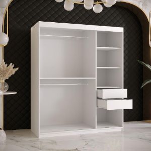 Obrazek Szafa Platinum T2 150 biały marmur/biały