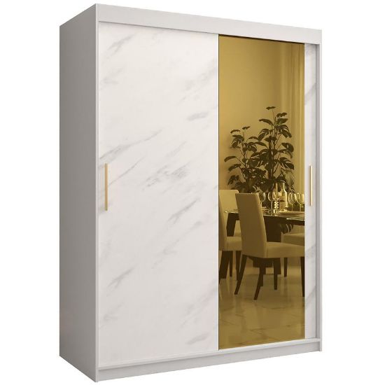 Obrazek Szafa Platinum T2 150 biały marmur/biały