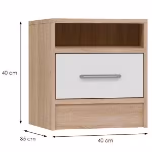 Obrazek Szafka nocna Smart SR7 dąb sonoma/biały