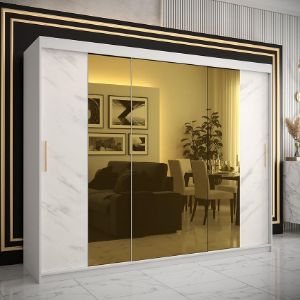 Obrazek Szafa Platinum T2 250 biały marmur/biały 