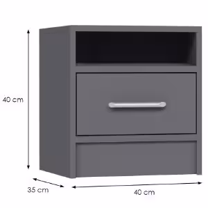 Obrazek Szafka nocna Smart SR7 grafit