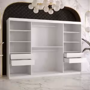 Obrazek Szafa Platinum T3 250 biały marmur/biały 