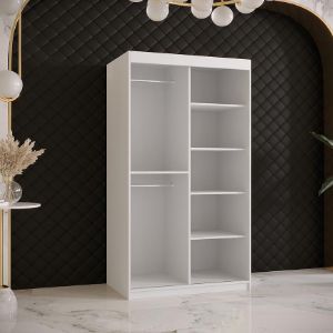 Obrazek Szafa Platinum T2 100 biały marmur/czarny 