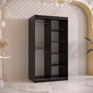 Obrazek Szafa Platinum T1 100 czarny marmur/biały 