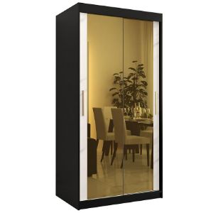 Obrazek Szafa Platinum T3 100 czarny marmur/biały 