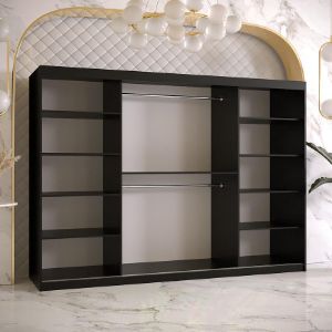 Obrazek Szafa Platinum T3 250 czarny marmur/biały 