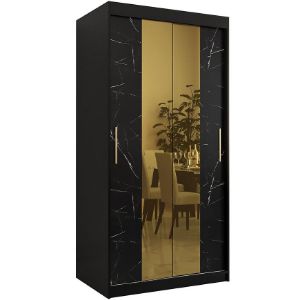 Obrazek Szafa Platinum T1 100 czarny marmur/czarny 