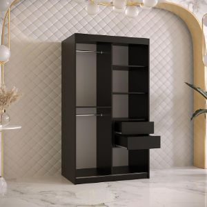 Obrazek Szafa Platinum T3 100 czarny marmur/czarny 