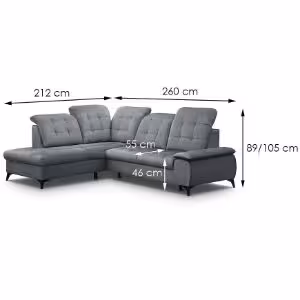 Obrazek Narożnik z  funkcją spania Betty L Element 23 Ant