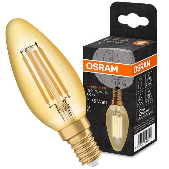 Obrazek Żarówka LED OSRAM B35 E14 4W 2400K