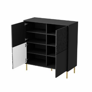 Obrazek Komoda Blacky 2 czarny/złoty