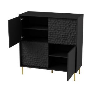 Obrazek Komoda Blacky 2 czarny/złoty
