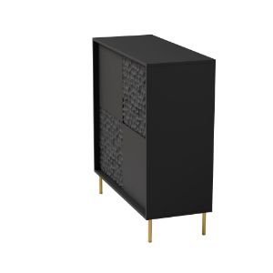 Obrazek Komoda Blacky 2 czarny/złoty