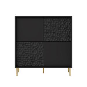 Obrazek Komoda Blacky 2 czarny/złoty