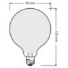 Obrazek Żarówka LED OSRAM G95 E27 6,5W 2700K