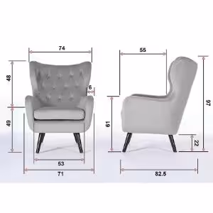 Obrazek Fotel Oskar granatowy