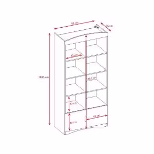 Obrazek Regał Podwójny Classic Biały