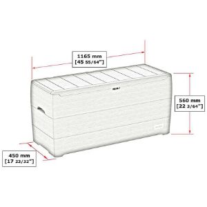 Obrazek Skrzynia ogrodowa DURABOX 270 L brązowa