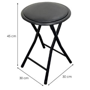 Obrazek Taboret składany Dr-9-702 Mateo 8263 Czarne