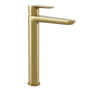 Obrazek Bateria umywalkowa wysoka Clever 2.0 złoty szczotkowany