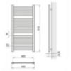 Obrazek Grzejnik łazienkowy Łezka ŁP 16/40 910x440 mm biały