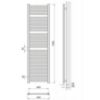 Obrazek Grzejnik łazienkowy Łezka ŁP 29/40 biały 1580x440