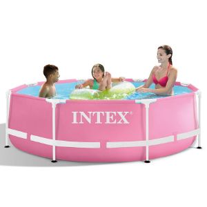 Obrazek Basen stelażowy okrągły 2,44x0,76 m PINK INTEX 28290NP