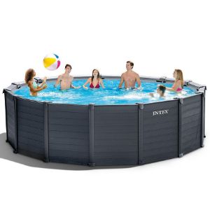 Obrazek Basen panelowy Graphite Gray INTEX 4,78x1,24 m RCD 26384GS