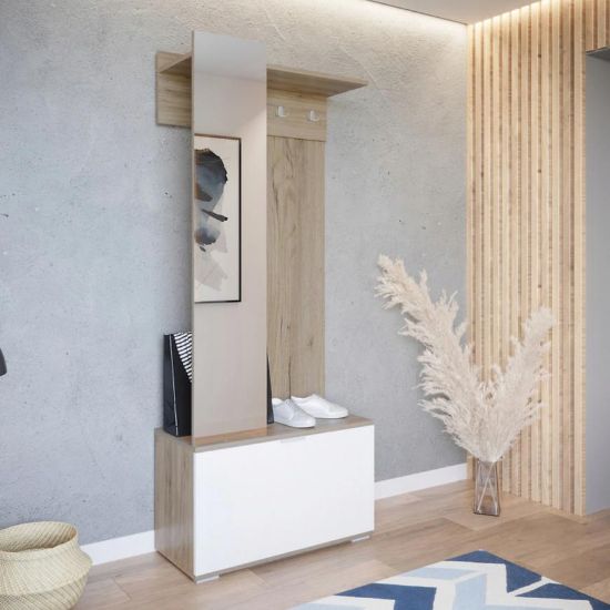 Obrazek Garderoba Reno country grey/biały