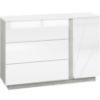 Obrazek Komoda Lumens 07 biały połysk/beton