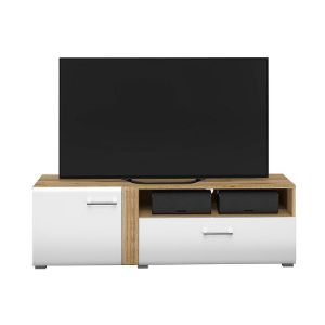 Obrazek Szafka RTV Adagio 07 dąb castello/biały połysk