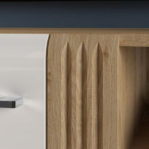 Obrazek Szafka RTV Adagio 07 dąb castello/biały połysk