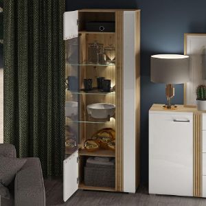 Obrazek Witryna Adagio 02L dąb castello/biały połysk