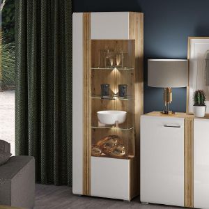 Obrazek Witryna Adagio 02P dąb castello/biały połysk