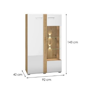 Obrazek Witryna Adagio 03P dąb castello/biały połysk