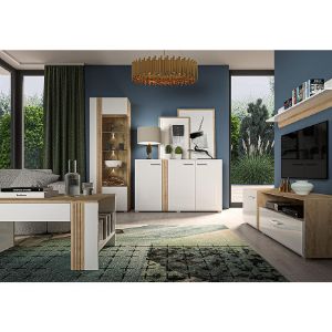 Obrazek Witryna Adagio 03P dąb castello/biały połysk