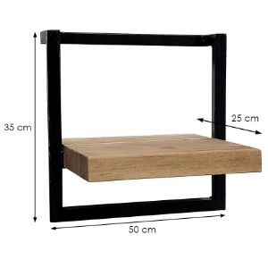 Obrazek Półka BO SPEC-145 akacja/czarny