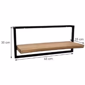 Obrazek Półka BO SPEC-145-3 akacja/czarny