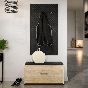 Obrazek Wieszak tapicerowany Caro 20 czarny