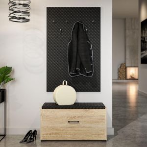 Obrazek Wieszak tapicerowany Caro 21 czarny