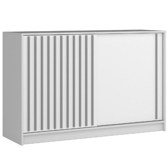 Obrazek Komoda Royal biały/lamela szara