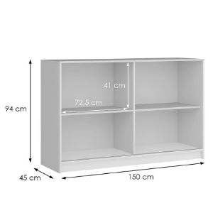 Obrazek Komoda Royal biały/lamela szara