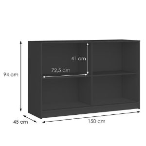 Obrazek Komoda Royal czarny/lamela votan